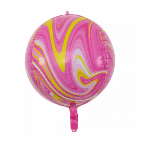 Baloane folie forme - Balon folie orbz 4D, culoare agata roz, 22 inch