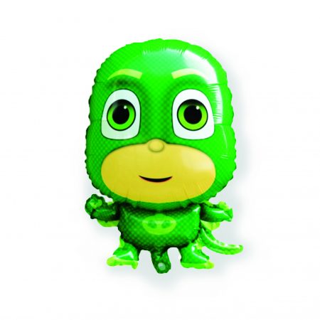 Balon folie personaj Sopi, Eroi in pijama, 65x45 cm, verde