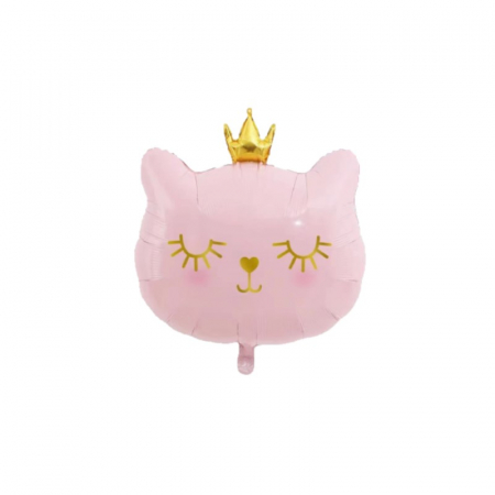 Baloane folie personaje - Balon folie pisicuta, roz, 49x56 cm