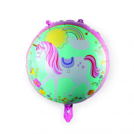 Balon folie rotund Believe in unicorns, 45 cm