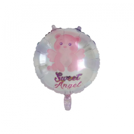 Baloane - Balon folie rotund Sweet Angel, roz, 45 cm