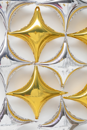 Balon folie stea 4 colturi, auriu, 45 cm [1]