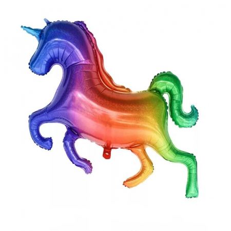 Balon folie unicorn laser curcubeu 114x83cm