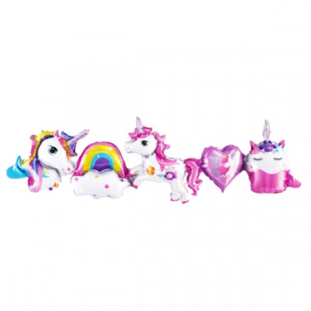Baloane folie forme - Balon folie unicorni, 103x34cm