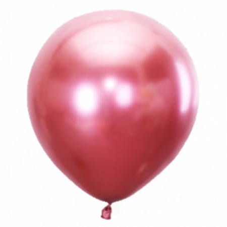 Balon latex 12 inch roz chrome