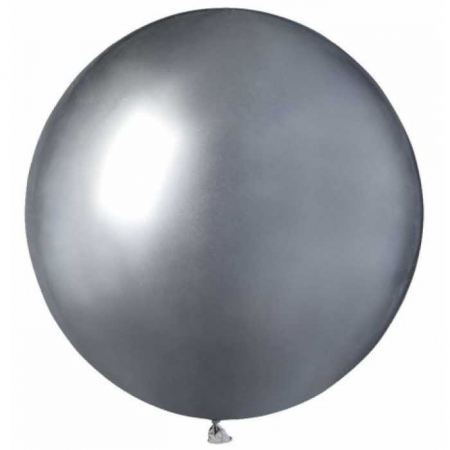 Balon latex 16 inch argintiu chrome