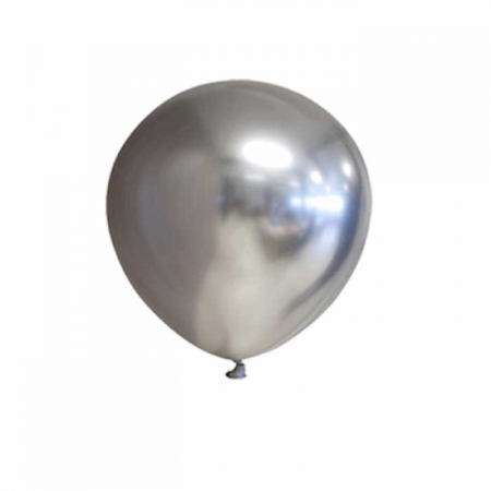 Baloane 5 inch - Balon latex 5 inch argintiu chrome