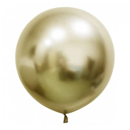 Spatiu - Balon latex auriu chrom, 46 cm
