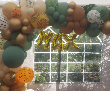 Balon latex model pete girafa, 12 inch, galben inchis [2]