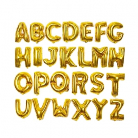 Baloane litere - Balon litera auriu 35 cm