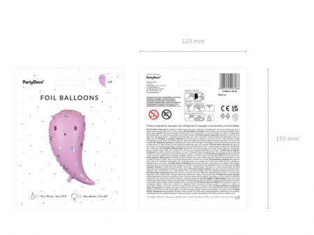 Balon, PartyDeco, 41 x 70 cm, Mov [5]