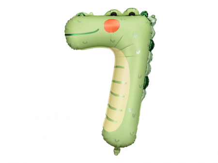 Safari Party - Balon, PartyDeco, Cifra 7 Crocodil, 85cm