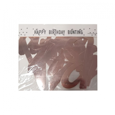 Banner carton Happy Birthday, rosegold, 1,5m [2]