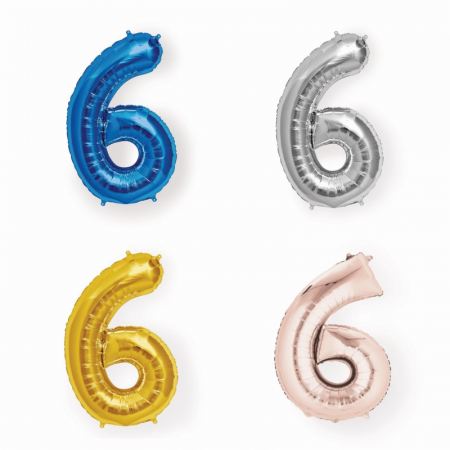 Baloane cifre - Balon folie cifra 6, 35 cm