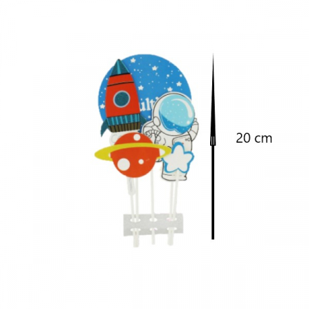 Decoratiune pentru tort, astronaut, 5 bucati [1]