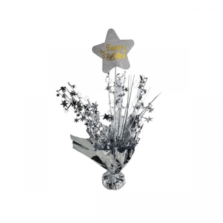 Accesorii pentru petrecere - Decoratiune petrecere pentru masa, argintiu, 40 cm