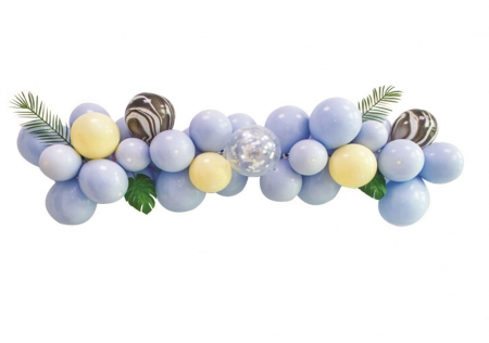 Kituri baloane - Kit semiarcada baloane bleu, 35 bucati