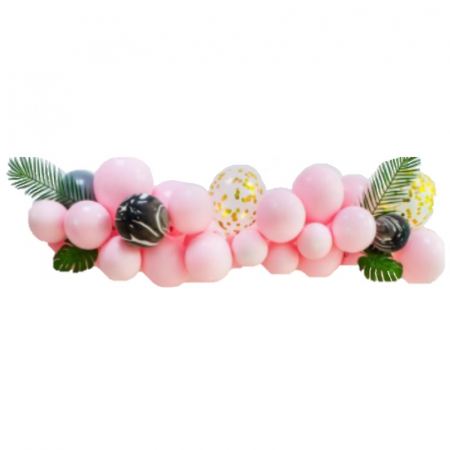 Kituri baloane - Kit semiarcada baloane roz, 35 bucati