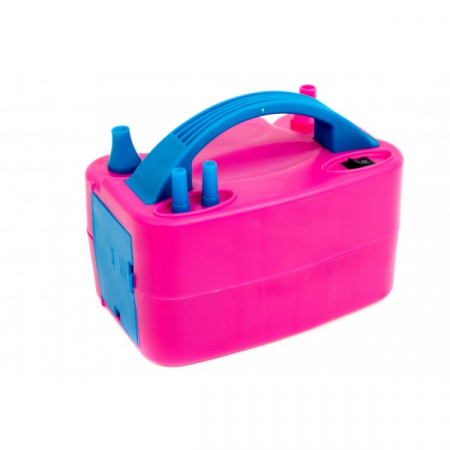 Pompa electrica de umflat baloane, 19 x 12 x 13 cm, Roz
