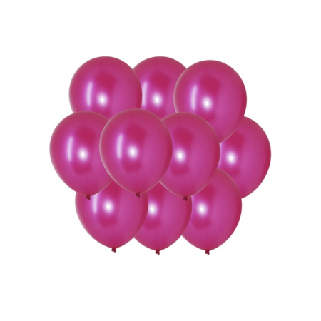 Set 10 baloane latex sidefate bordeaux, 30 cm