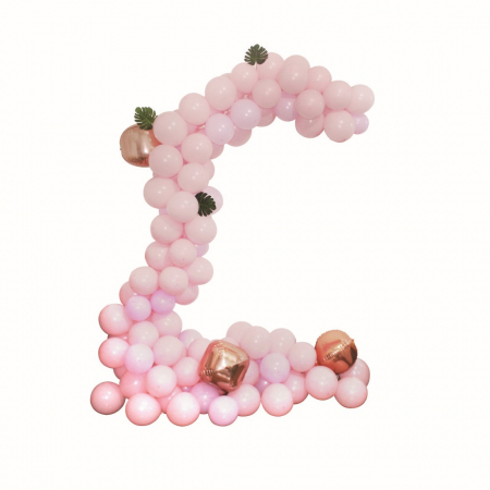 Kituri baloane - Set 123 baloane pentru aranjament tip arcada , roz si rose gold