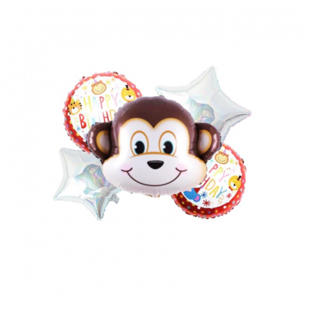 Kituri baloane - Set 5 baloane folie Maimutica
