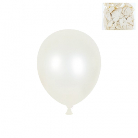 Set 50 baloane latex, alb sidefat, 25 cm [1]