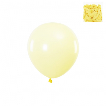 Baloane 5 inch - Set 50 de baloane latex, galben macaron, 12 cm