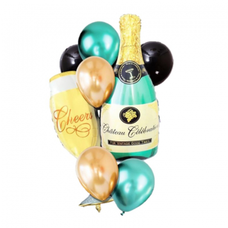 Kituri baloane - Set aranjament baloane sampanie, 8 bucati 