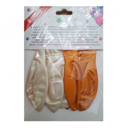 Set baloane latex sidefate auriu ivoire, set 6 bucati [1]