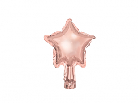 Baloane folie forme - Set baloane stea, 25 buc, rose gold, 12 cm