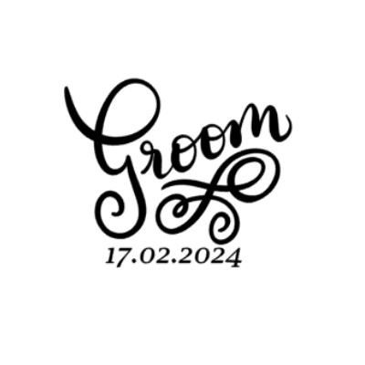 Autocolante personalizate - Sticker pahar Groom 4x6 cm