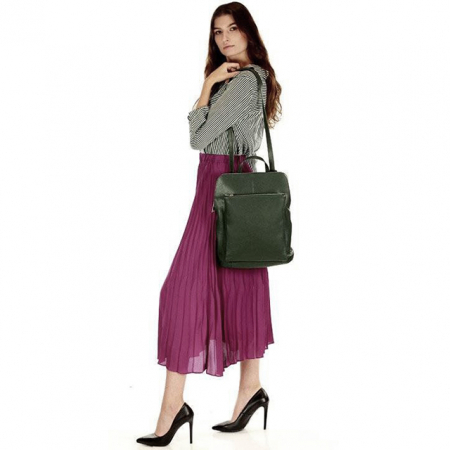 Bézs 2 az 1-ben hátizsák valódi bőrből 1441 123 [9]