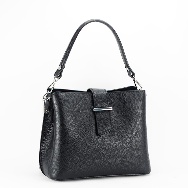 Fekete közepes valódi bőr táska 8962 123 [3]