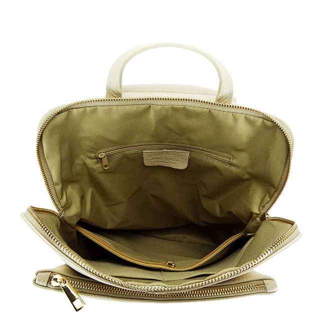 Bézs 2 az 1-ben hátizsák valódi bőrből 1441 123 [6]