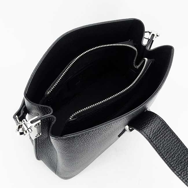 Fekete közepes valódi bőr táska 8962 123 [8]