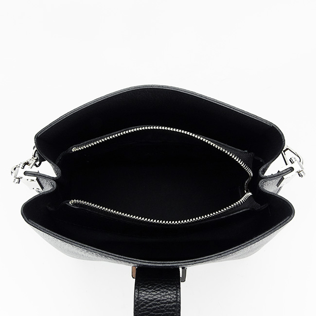 Fekete közepes valódi bőr táska 8962 123 [7]