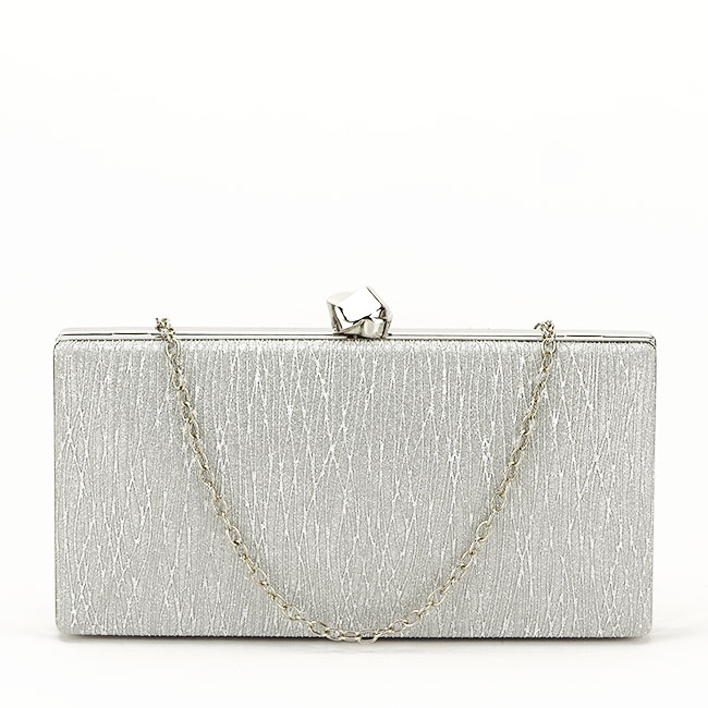 Geanta clutch cu sclipici BYH809 -06 Argintiu [2]