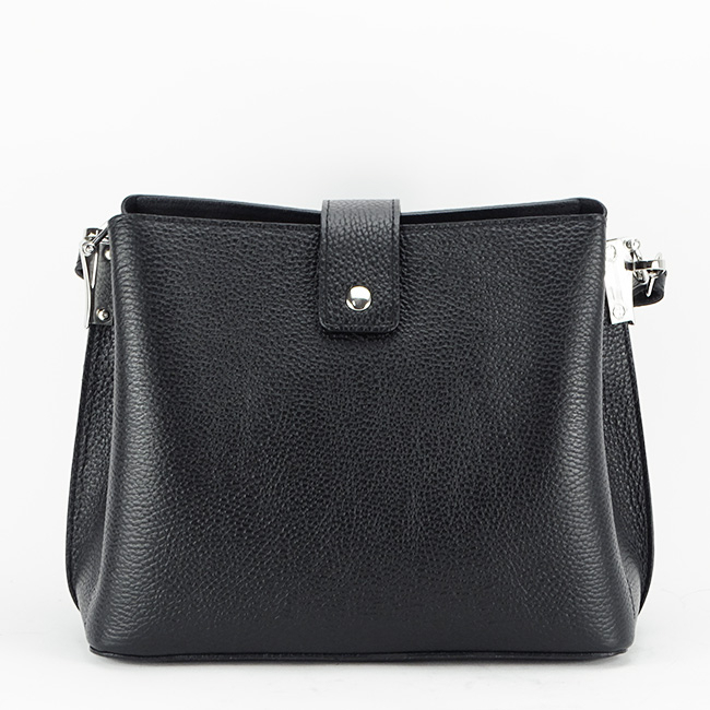 Fekete közepes valódi bőr táska 8962 123 [5]