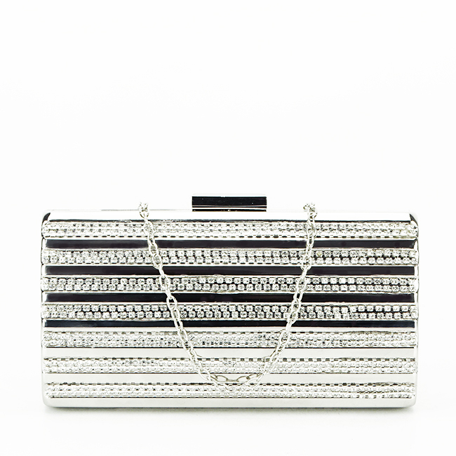 Ezüst színű koktél táska V-186BB 05 [2]