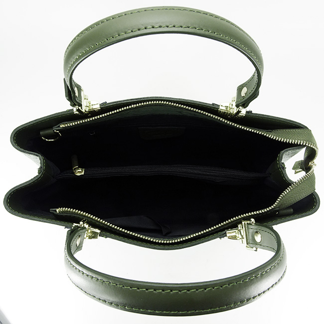 Khaki színű valódi bőr táska 8952 124 [5]