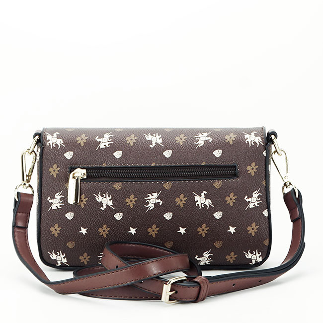 David Jones sötétbarna, mintás kistáska CM6120A [4]
