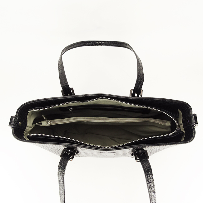 Fekete mintás táska X9530 11 [7]