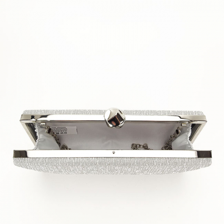 Geanta clutch cu sclipici BYH809 -06 Argintiu [4]