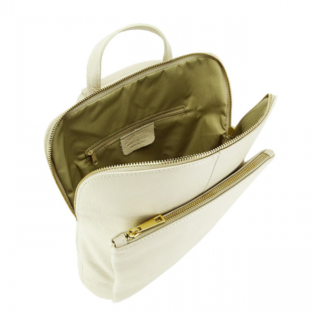 Bézs 2 az 1-ben hátizsák valódi bőrből 1441 123 [6]