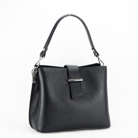 Fekete közepes valódi bőr táska 8962 123 [2]