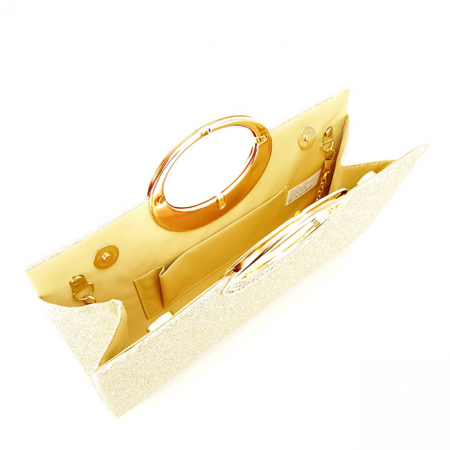 Arany színű csillámos borítéktáska BXQ970 07 [6]