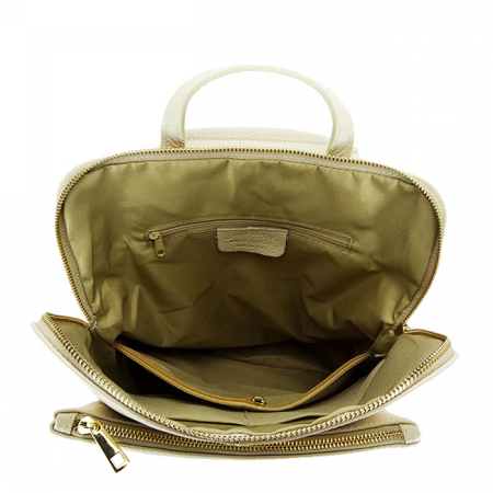 Bézs 2 az 1-ben hátizsák valódi bőrből 1441 123 [5]