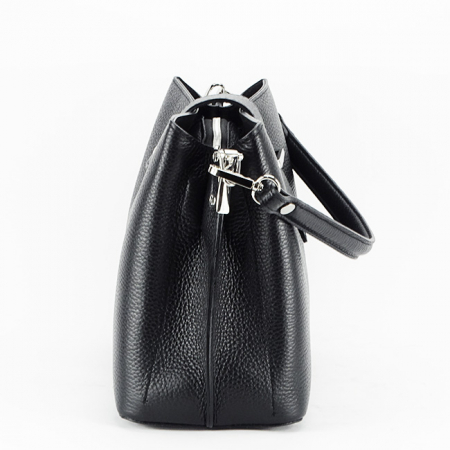 Fekete közepes valódi bőr táska 8962 123 [3]