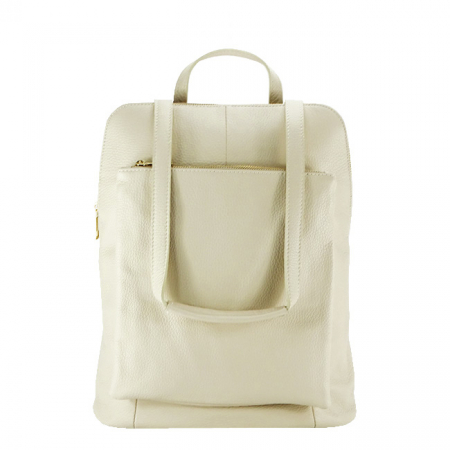 Bézs 2 az 1-ben hátizsák valódi bőrből 1441 123 [1]